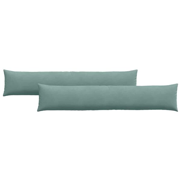 vidaXL Cuscini da Divano 2 pcs Verde Mare 200 x 40 cm Tessuto in Cords