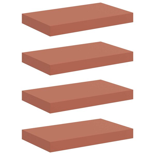 vidaXL Scaffale da parete 4 pcs Rosso 40 x 23,5 x 4 cm