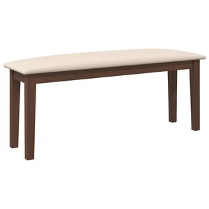 vidaXL Panca 110 cm Marrone in Legno Massello di Hevea