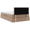 vidaXL Letto con contenitore e LED con led Cappuccino 120 x 200 cm
