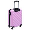 vidaXL Set Valigie Trolley a Custodia Rigida 2 pz Rosa in ABS