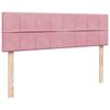 vidaXL Struttura Letto Pouf con Materasso Rosa 160x200 cm in Velluto