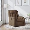 vidaXL Poltrona Reclinabile in Tessuto Marrone