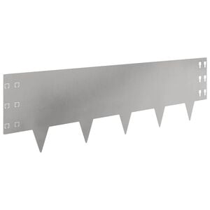 vidaXL Bordura per Prato 20 pcs 100 x 30 cm Acciaio Argento
