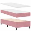 vidaXL Letto a Sorgente LED con materasso Rosa 80 x 200 cm Velluto