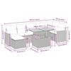vidaXL Set Divani da Giardino con Cuscini 8 pz Nero Polyrattan Acacia
