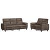 vidaXL Set di divani 2 pcs Grigio Scuro Pelle Scamosciata Sintetica