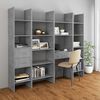 vidaXL Libreria Grigio Cemento 40x35x180 cm in Legno Multistrato