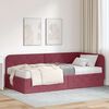vidaXL Cornice del letto ad angolo Rosso Vino 100 x 200 cm Tessuto