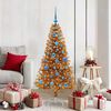 vidaXL Albero di Natale con 150 LED con supporto Oro 150 cm PET