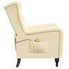 vidaXL Poltrona Massaggiante Reclinabile Crema in Velluto