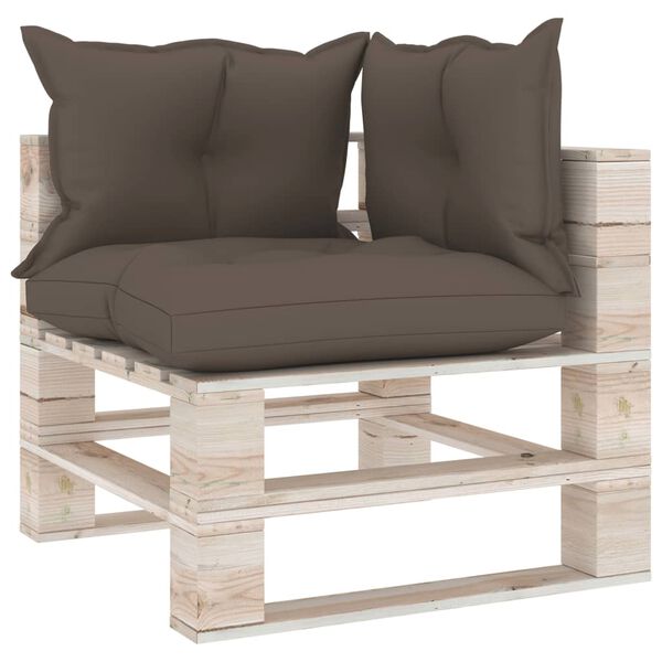 vidaXL Salotto Giardino in Pallet con Cuscini 4 pz in Legno di Pino
