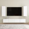 vidaXL Mobile Porta TV Bianco 30,5x30x90 cm in Legno Multistrato