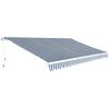 vidaXL Tenda da Sole Pieghevole Manuale 500 cm Blu/Bianca