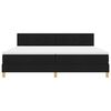vidaXL Letto a Sorgente LED con materasso Nero 200 x 200 cm Tessuto