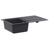 vidaXL Lavello cucina con gocciolatoio Granito 76,5 cm x 46 cm x 28 cm