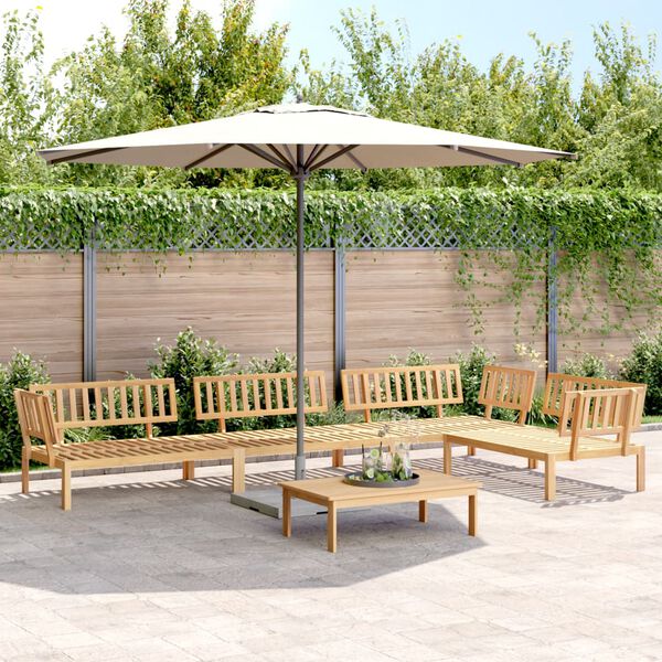 vidaXL Set Divano Pallet da Giardino 5 pz in Legno Massello di Acacia
