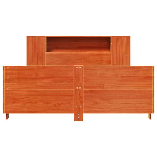 vidaXL Giroletto senza Materasso Marrone Cera 140x200cm Massello Pino