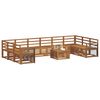vidaXL Set divani 11 pcs Naturale Legno di Acacia Massello