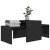 vidaXL Set Tavolini Salotto Nero Lucido 100x48x40 cm Legno Multistrato