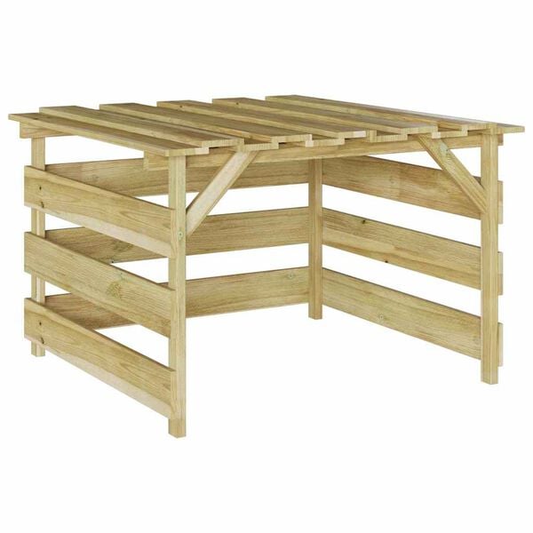 vidaXL Garage per robot tagliaerba Marrone 84 x 80 x 56 cm