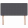 vidaXL Testiera con testiera Grigio scuro 100 cm Pelle Sintetica