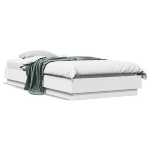 vidaXL Giroletto Bianco 100x200 cm in Legno Massello