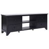 vidaXL Mobile Porta TV Nero 108x30x40 cm in Legno di Paulownia