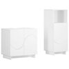 vidaXL Set mobili da bagno 2 pz Bianco Legno ingegnerizzato