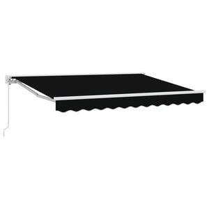 vidaXL Tendone manuale 3 x 2,5 m Nero 100% Poliestere