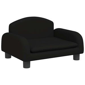 vidaXL Divano per Bambini Nero 50x40x30 cm in Tessuto