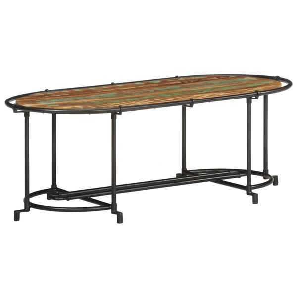 vidaXL Tavolino da Salotto 110x55x40 cm in Legno Massello di Recupero