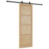 vidaXL Porta scorrevole Naturale e Nero 73,5 x 211 cm