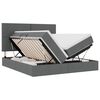 vidaXL Letto con Contenitore Grigio Scuro 200 x 200 cm Tessuto
