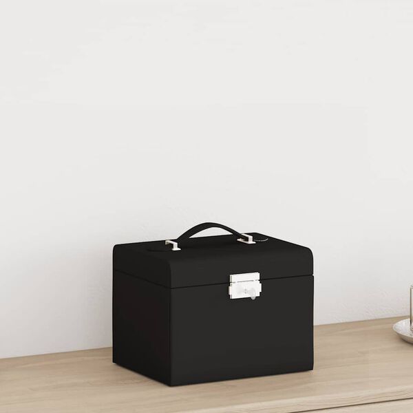 vidaXL Portagioie a 4 Strati con Specchio Bloccabile 22,5x17,5x16,5 cm