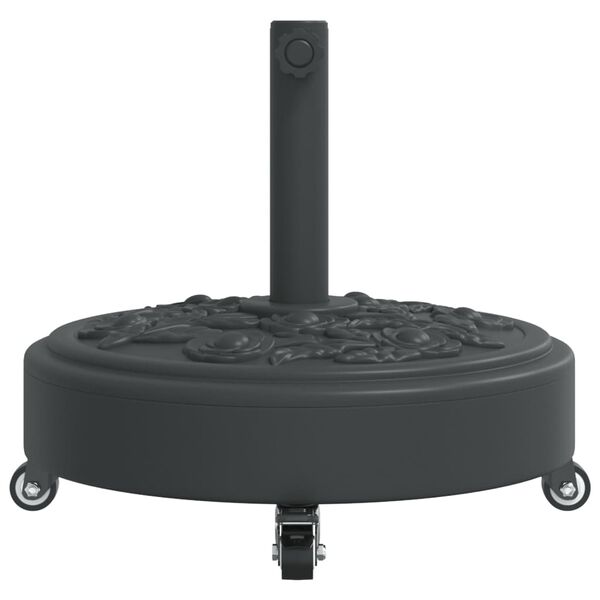 vidaXL Base per Ombrellone con Ruote per Pali &Oslash;38/48 mm 27 kg Rotonda