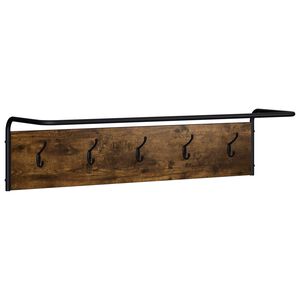 vidaXL Appendiabiti Rovere Fumo 100 x 30 x 25 cm Legno ingegnerizzato