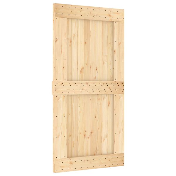 vidaXL Porta NARVIK Naturale 100 x 210 cm Legno di pino solido