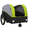 vidaXL Rimorchio da Bici Nero e Verde 30 kg in Ferro