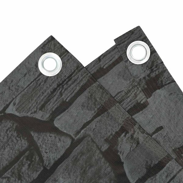 vidaXL Paravento da Balcone con Aspetto Pietra Grigio 600x120 cm PVC