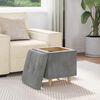 vidaXL Pouf contenitore Grigio scuro 40 x 40 x 45 cm Velluto