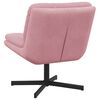 vidaXL Poltrona Relax con Base Girevole Rosa 63 x 75 x 76 cm Velluto