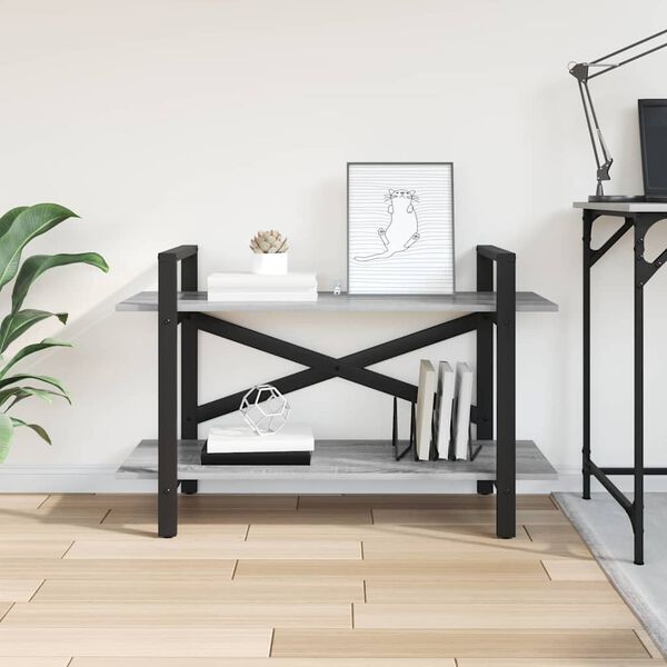 vidaXL Libreria Grigio Sonoma 100 x 33,5 x 64 cm Legno multistrato