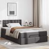 vidaXL Struttura Letto Pouf con Materasso Grigio 120x200 cm Similpelle