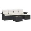 vidaXL Set Divano da Giardino 6 pz Poly Rattan