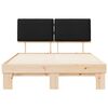 vidaXL Letto con Testiera Rivestita Nero 135 x 190 cm Pino massello
