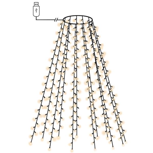 vidaXL Luci per Albero di Natale con 180 LED 180 cm