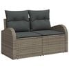 vidaXL Set Divano da Giardino con cuscino 8 pcs Grigio polyrattan