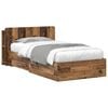 vidaXL Telaio del letto con storage Legno antico 100 x 200 cm