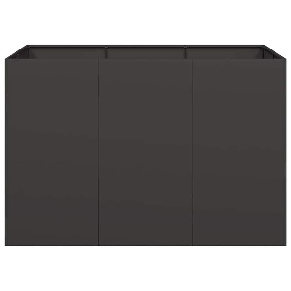 vidaXL Fioriera Nera 120x80x80 cm in Acciaio